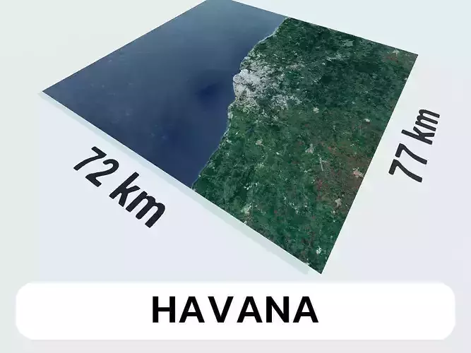 Havana Cuba City Landscape 3D Model