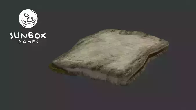 Dirty Old Torn Mattress Low-poly 3D model