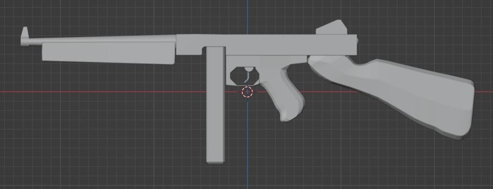 M1928 Thompson SMG Low-poly 3D model_3