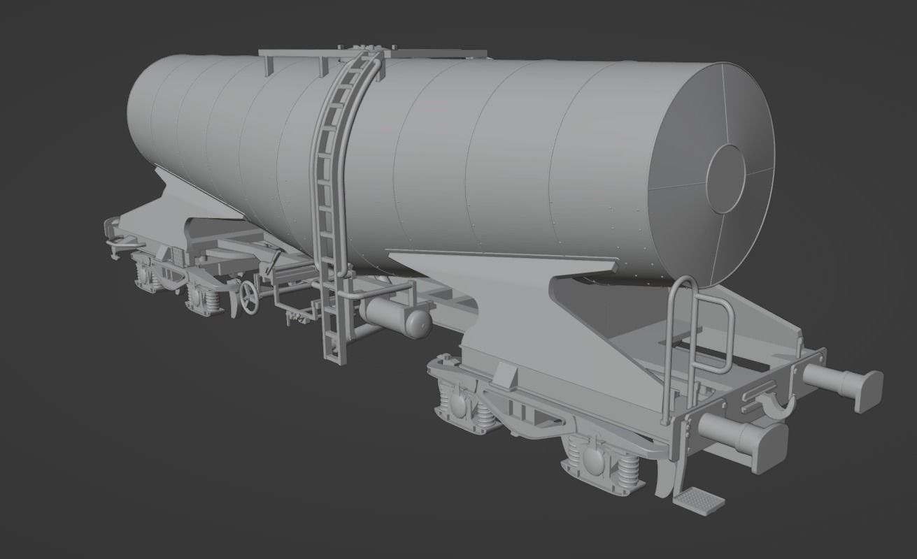 H0 1-87 scale Zacns slurry tank car 3D print model_7