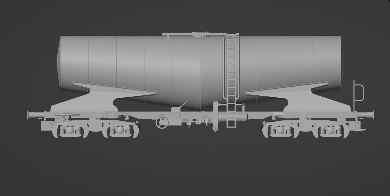 H0 1-87 scale Zacns slurry tank car 3D print model_1