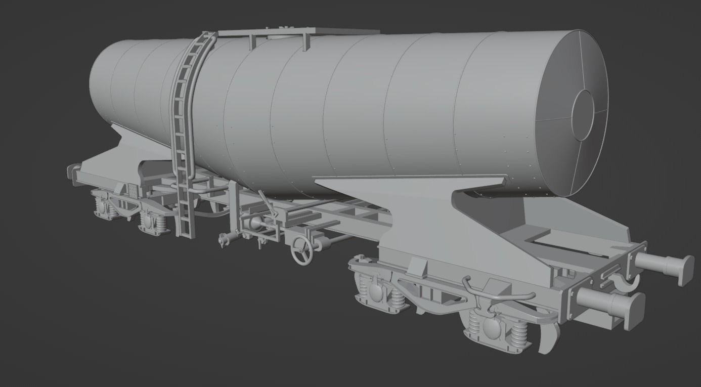 H0 1-87 scale Zacns slurry tank car 3D print model_8