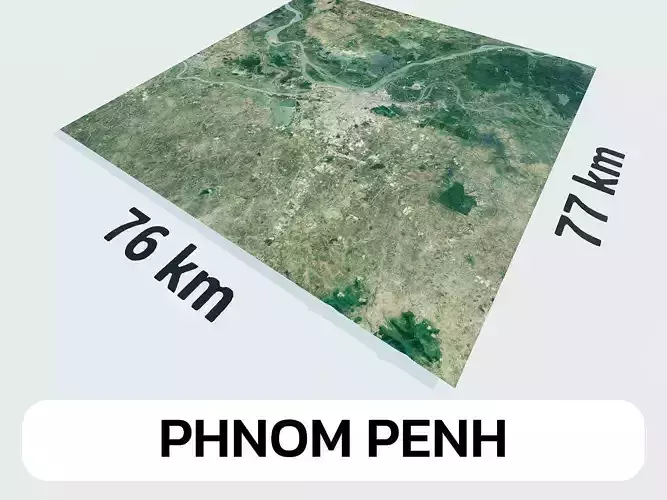 Phnom Penh Cambodia City Landscape 3D Model 3D model