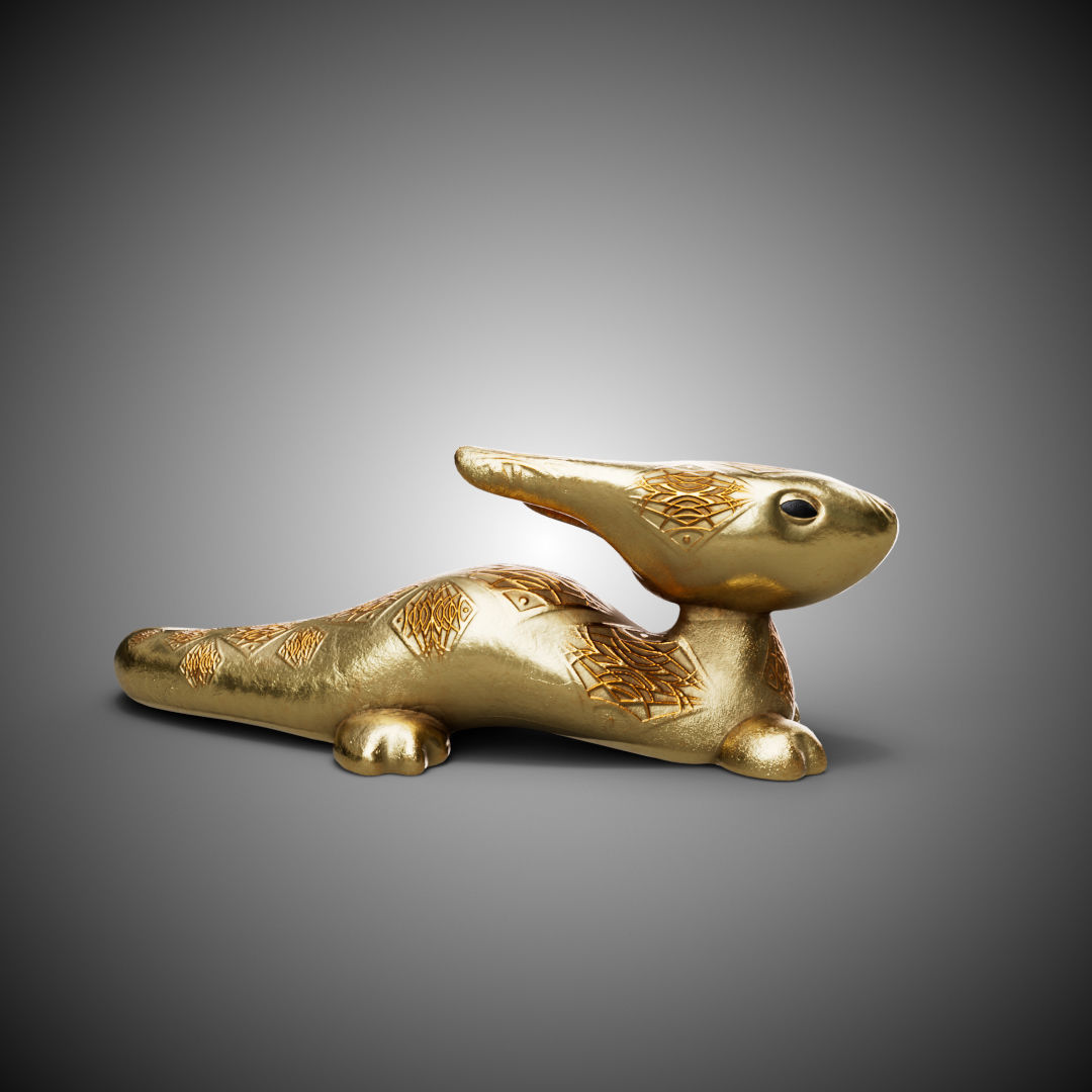 High-poly and low-poly statue of mint baby dragon 3D print model_12