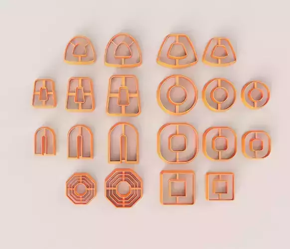 GEO 2 POLYMER CLAY CUTTER SET