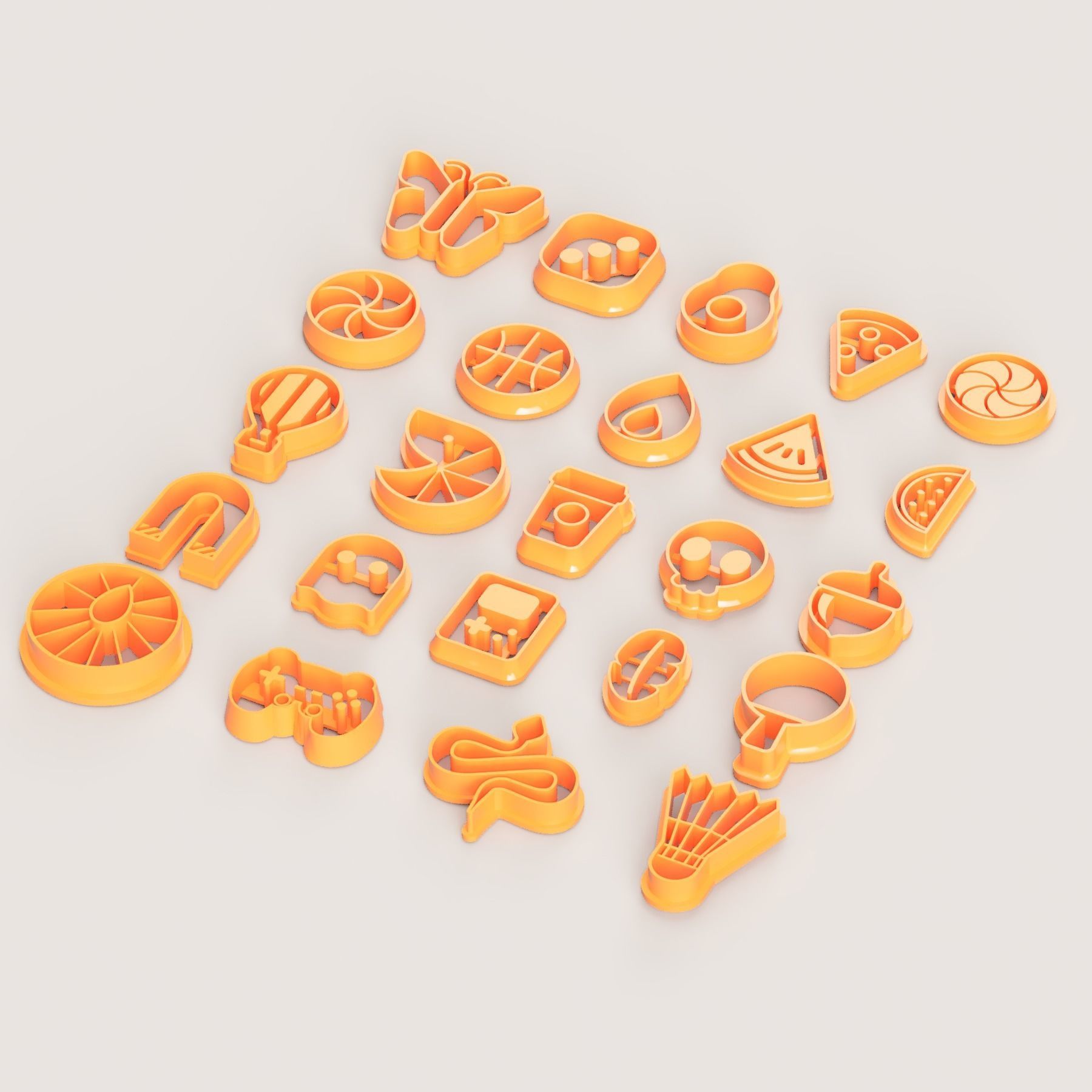 SMALL PART 2 POLYMER CUTTER SET 3D print model_1