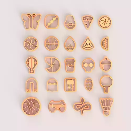 SMALL PART 2 POLYMER CUTTER SET 3D print model