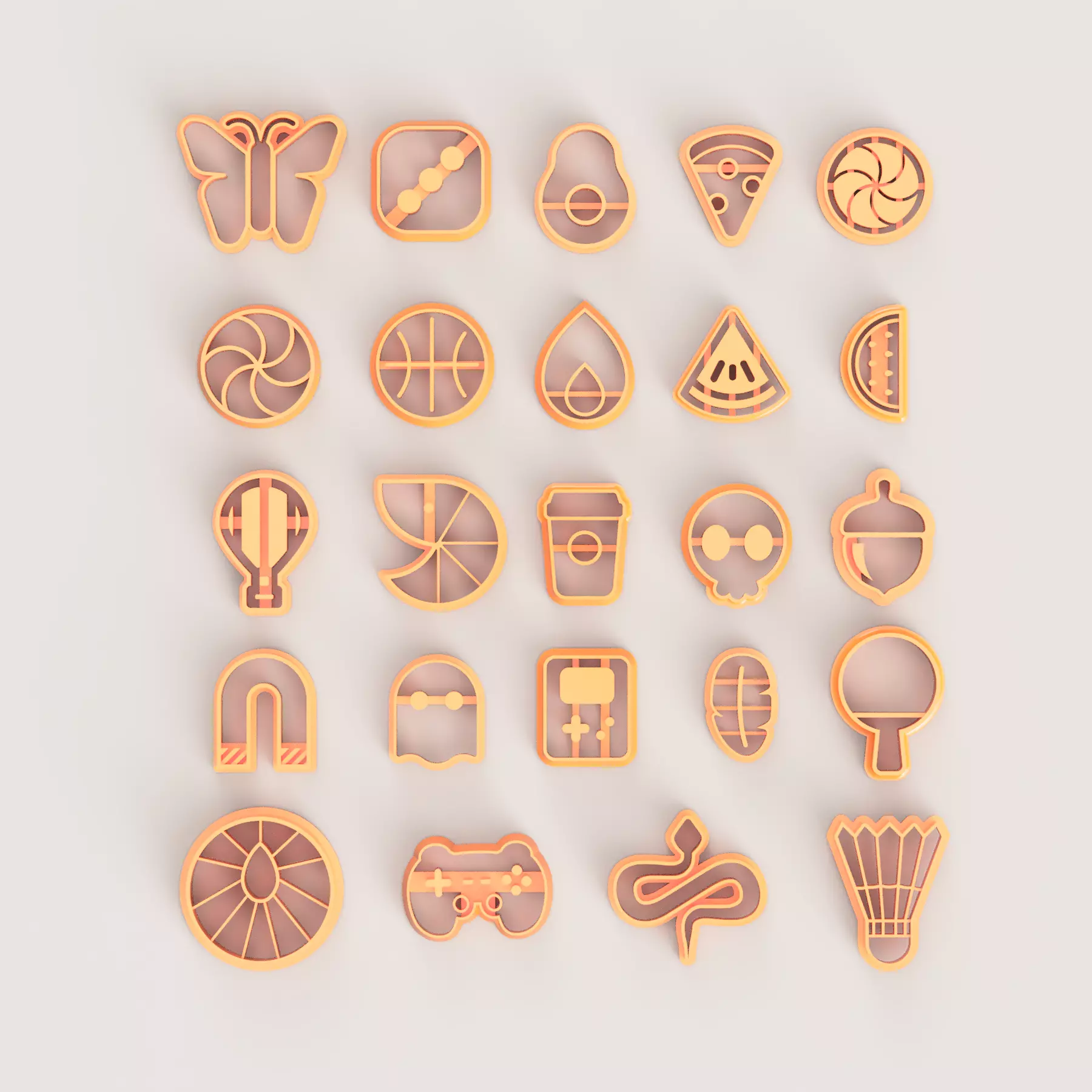 SMALL PART 2 POLYMER CUTTER SET 3D print model_0