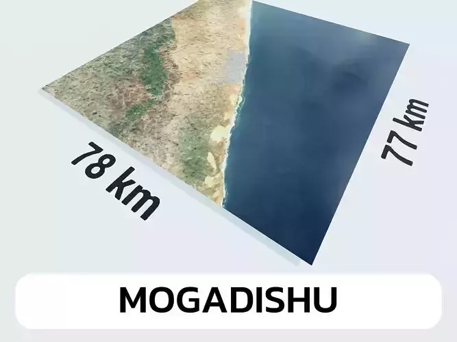 Mogadishu Somalia City Landscape 3D Model