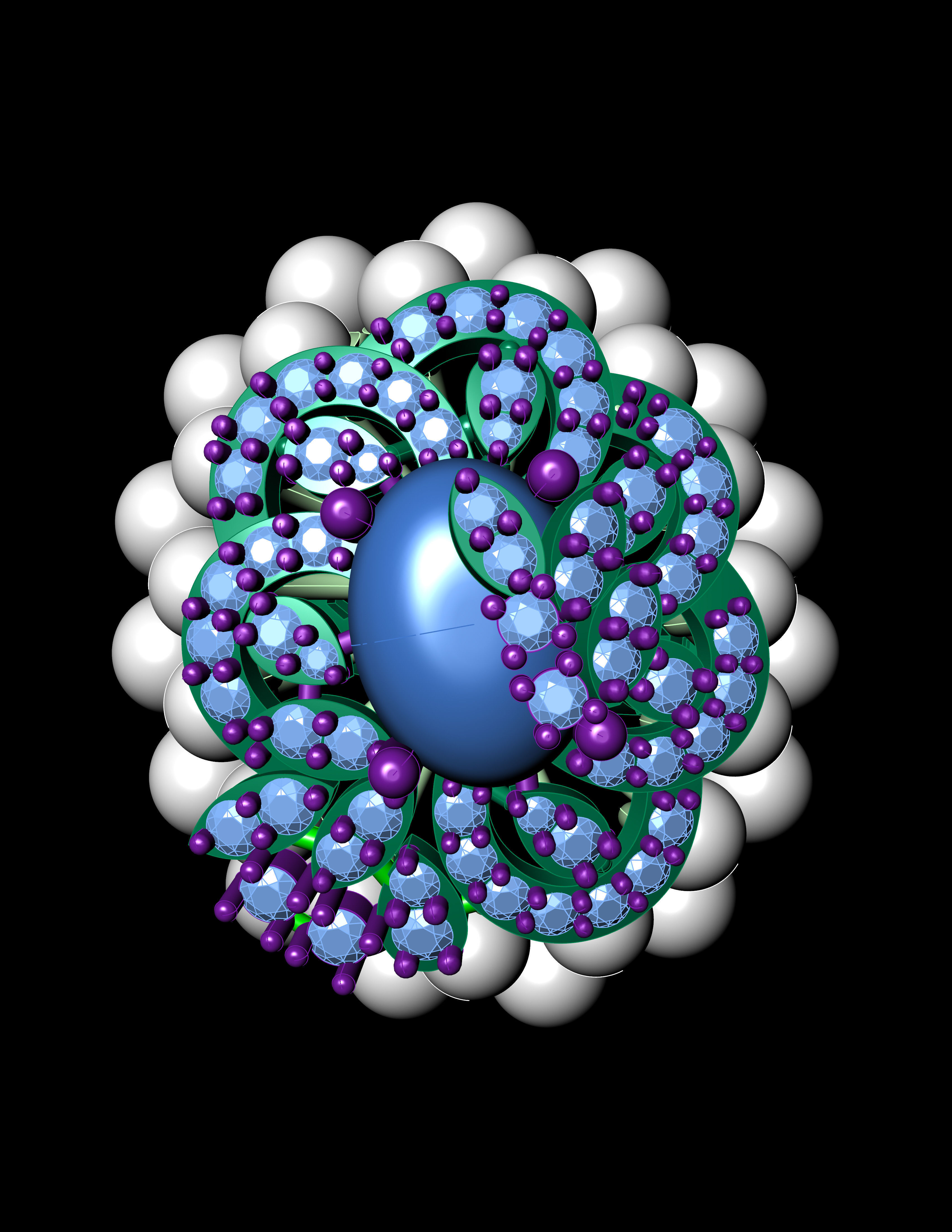 Ruby Oval with Daimonds Ring 3D printable Model 3D print model 3D print model_7