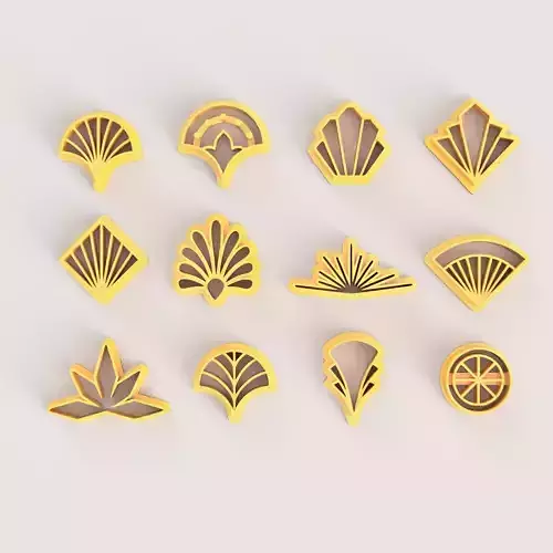 ART DECO INVERT POLYMER CLAY CUTTER