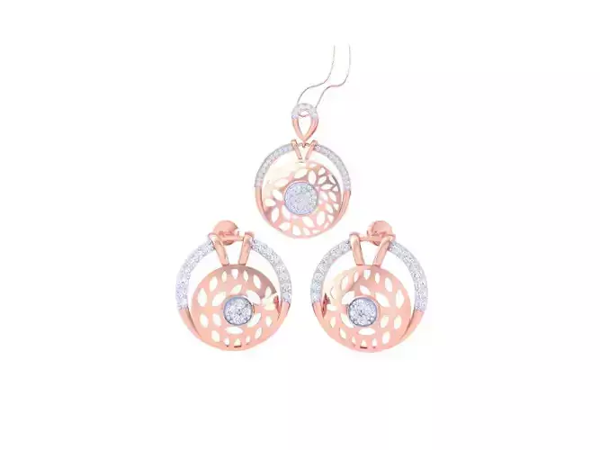 Earring Pendant Set 3dm STL OBJ FBX Renders Details