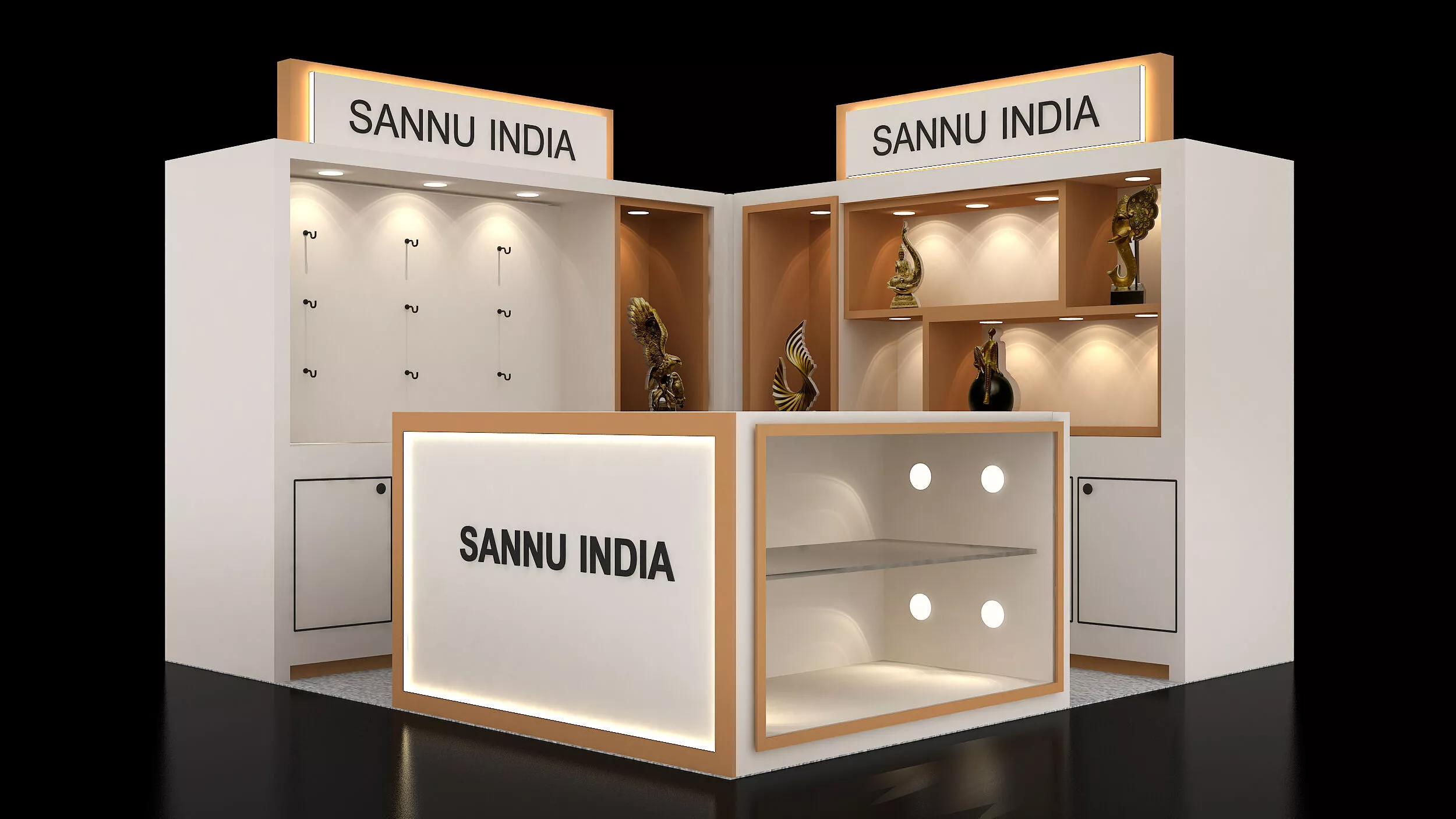 stall sana india exhibition stand 3D model