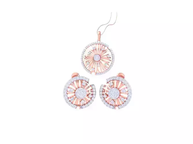 Earring Pendant Set 3dm STL OBJ FBX Renders Details