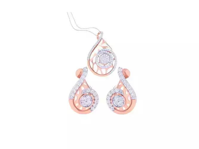 Earring Pendant Set 3dm STL OBJ FBX Renders Details