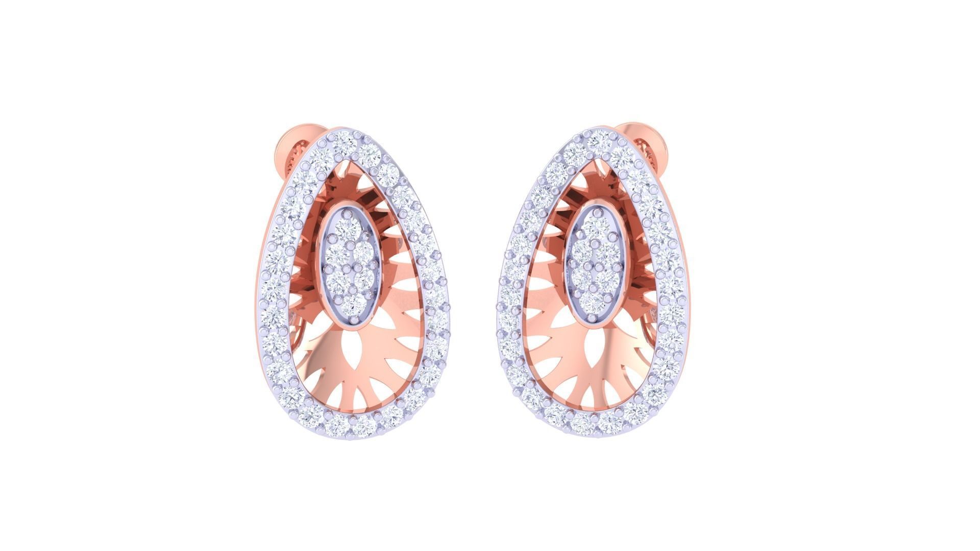 Earring Pendant Set 3dm STL OBJ FBX Renders Details 3D print model_2