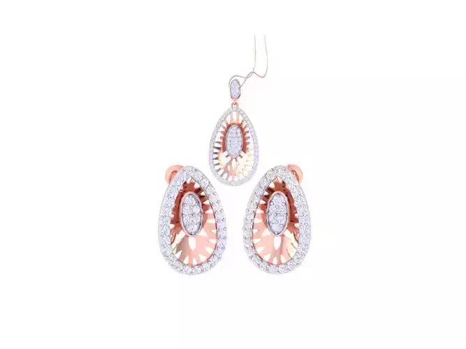 Earring Pendant Set 3dm STL OBJ FBX Renders Details