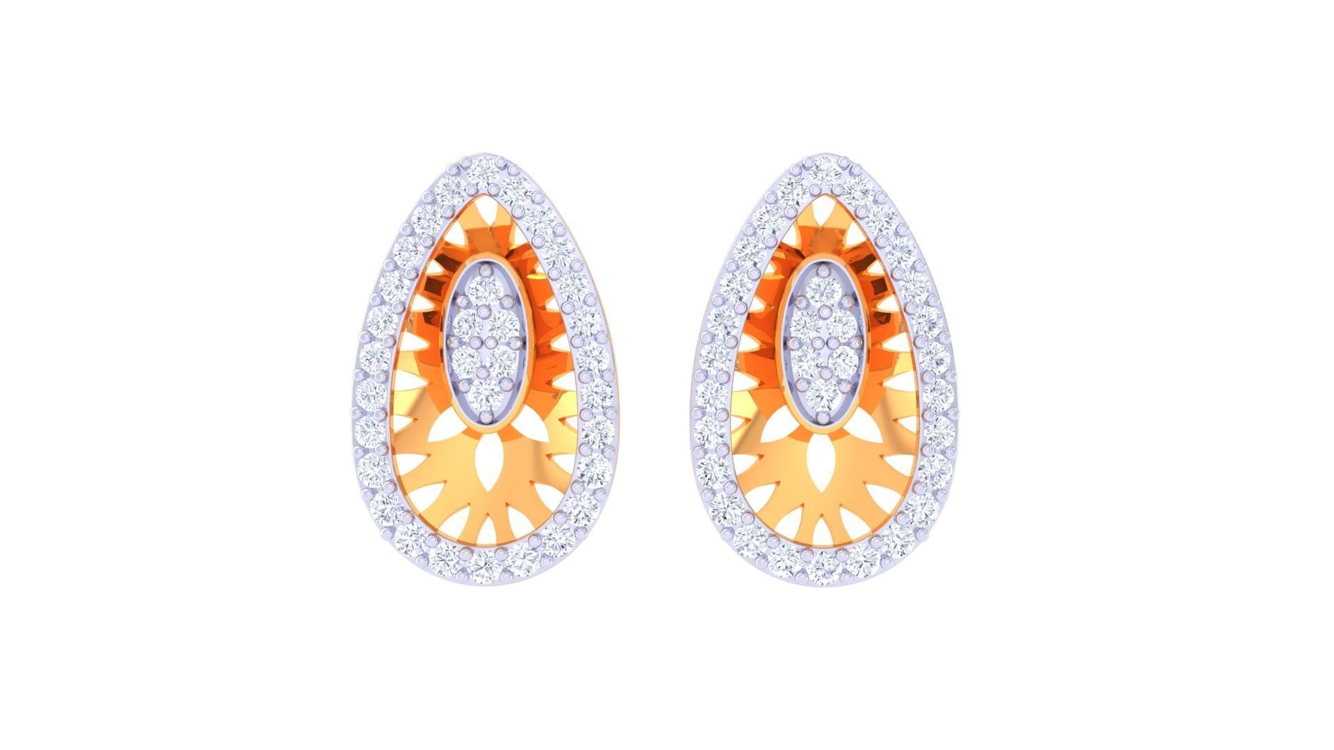 Earring Pendant Set 3dm STL OBJ FBX Renders Details 3D print model_3