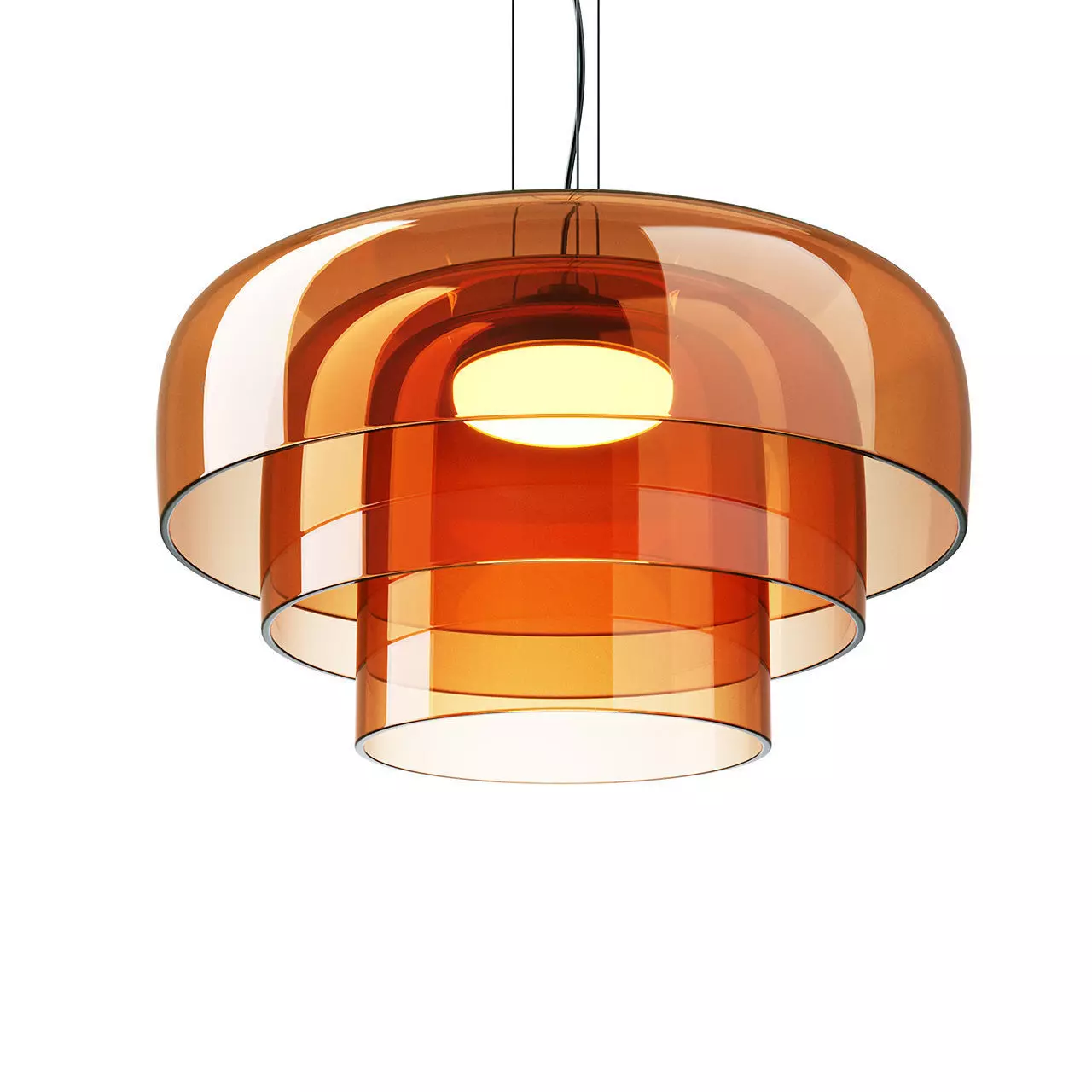 Levels Glass Pendant Lamp by Leds C4 3D model_0