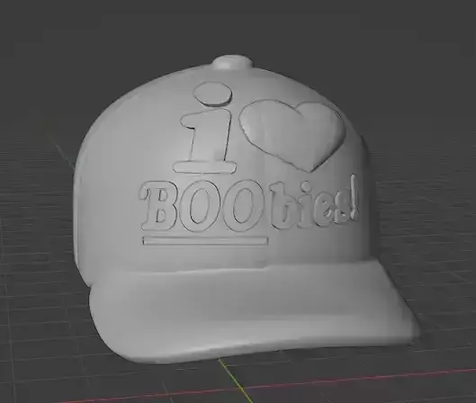 Customized Baseball Hat Low-poly 3D model