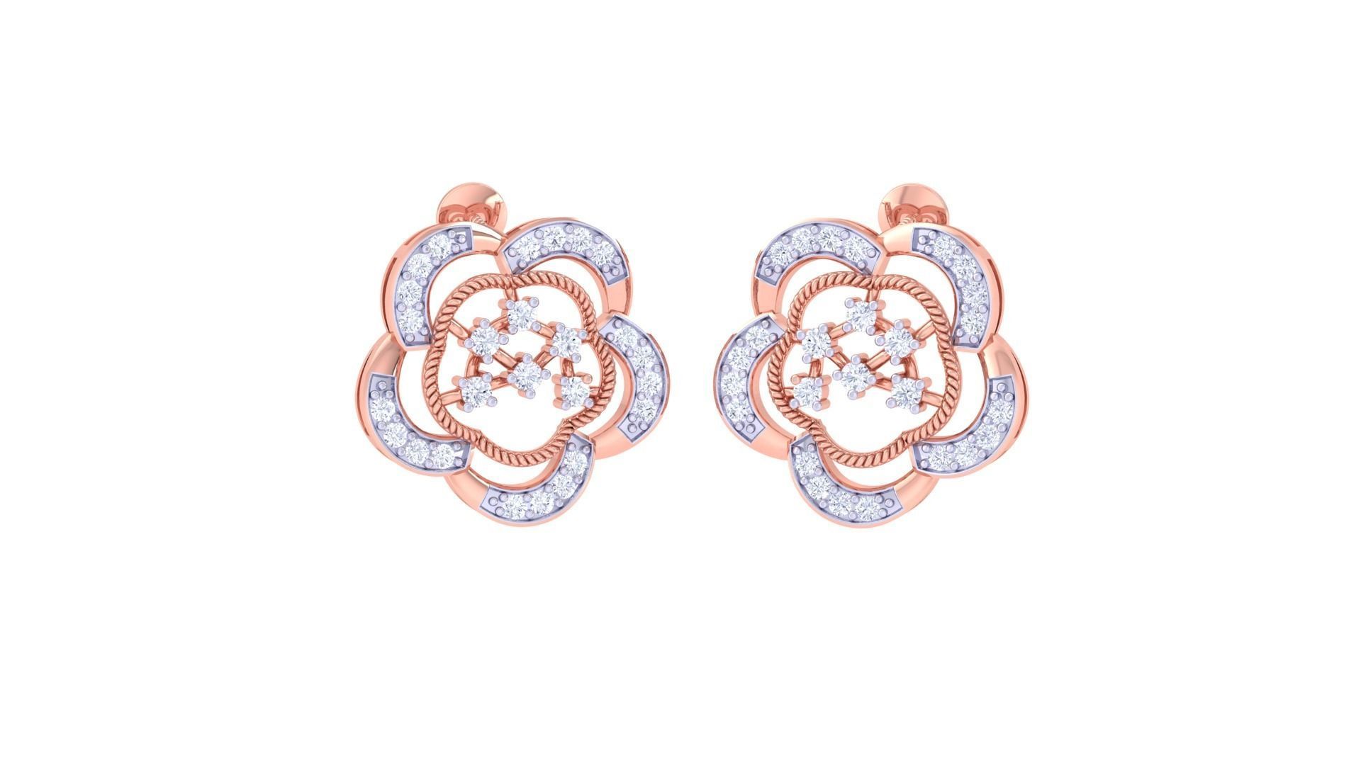 Earring Pendant Set 3dm STL OBJ FBX Renders Details 3D print model_1