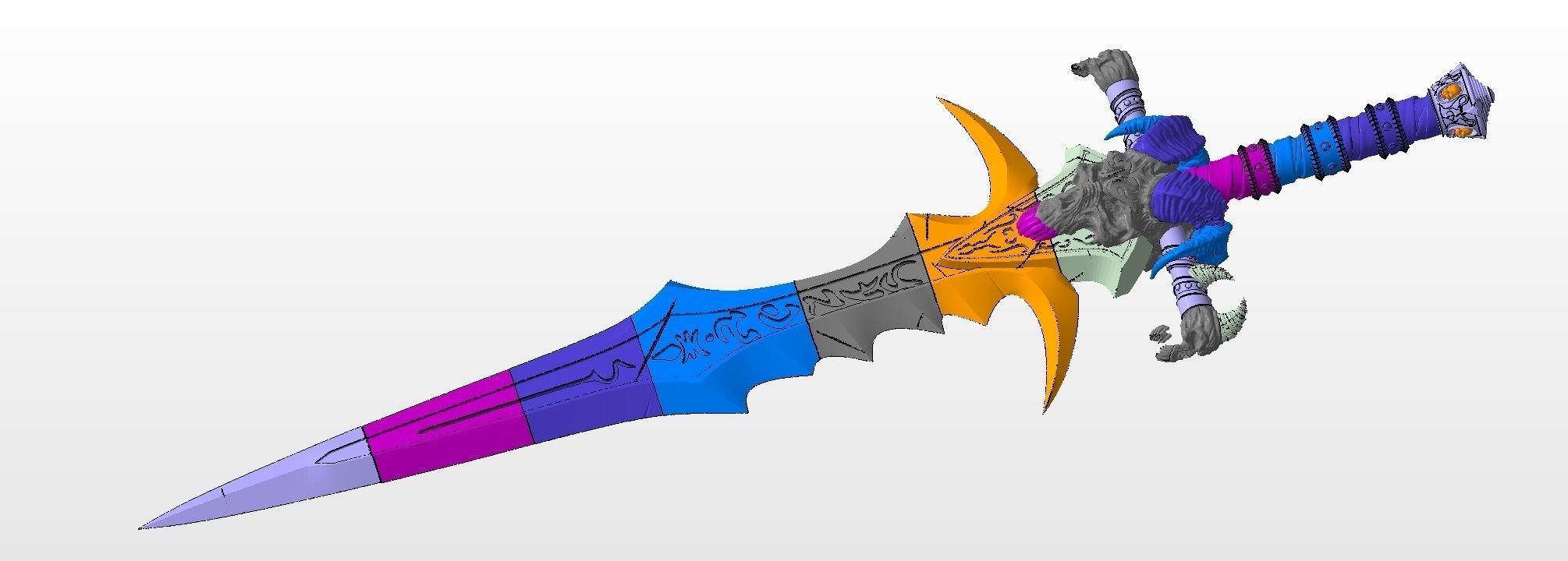 Frostmourne Sword - Arthas the Lich King - World of Warcraft 3D print model_6