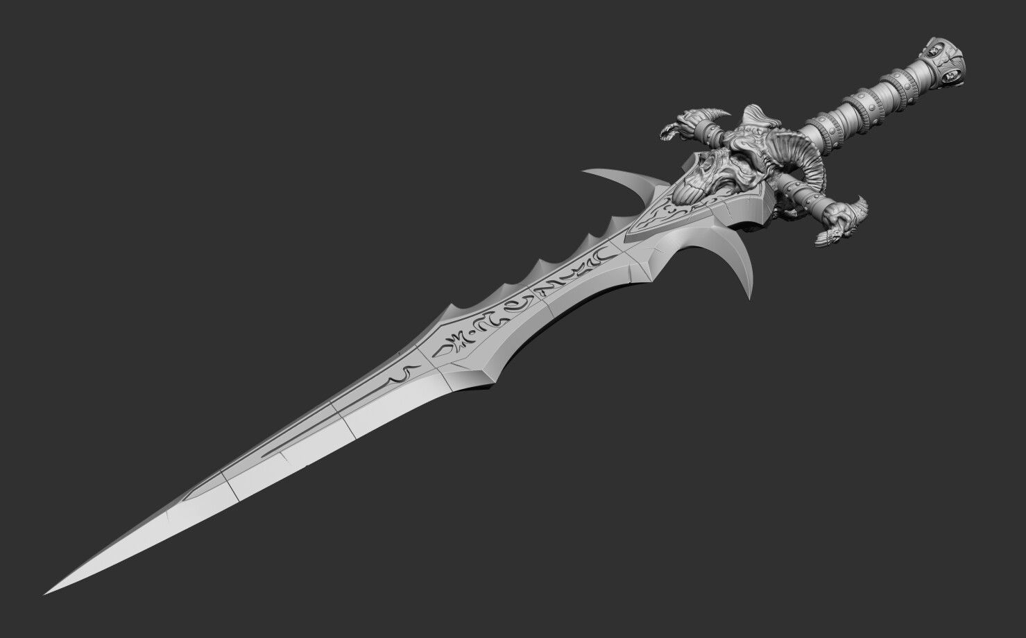 Frostmourne Sword - Arthas the Lich King - World of Warcraft 3D print model_4