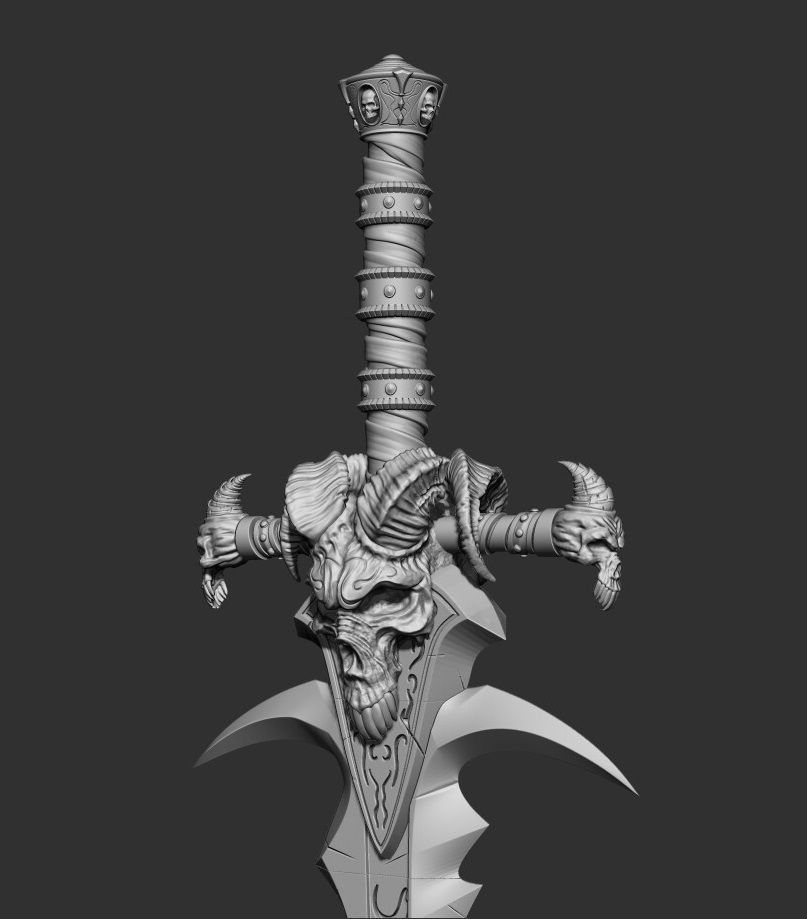 Frostmourne Sword - Arthas the Lich King - World of Warcraft 3D print model_1