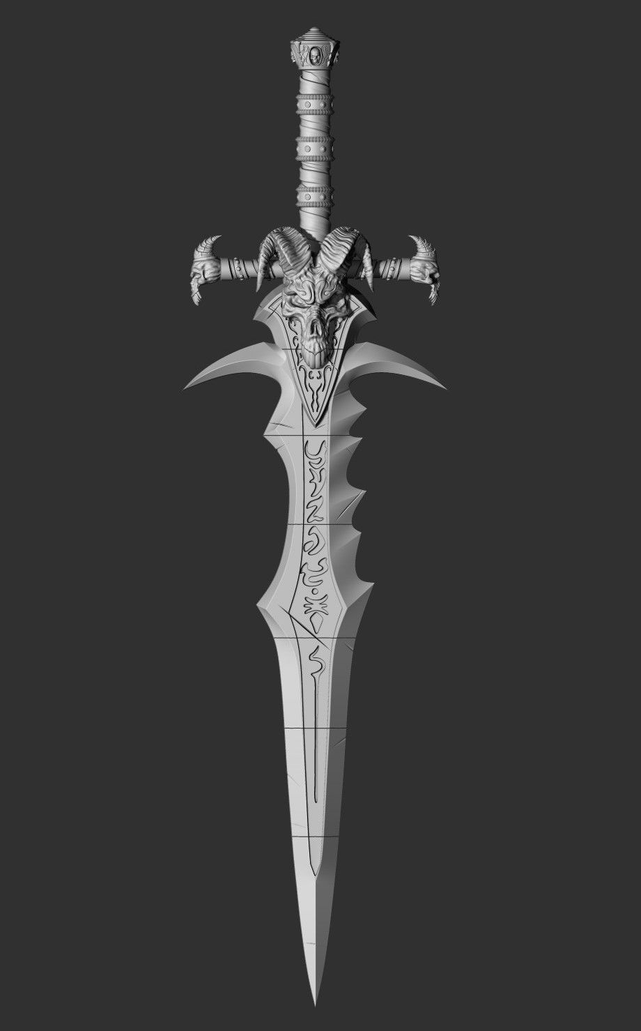 Frostmourne Sword - Arthas the Lich King - World of Warcraft 3D print model_5
