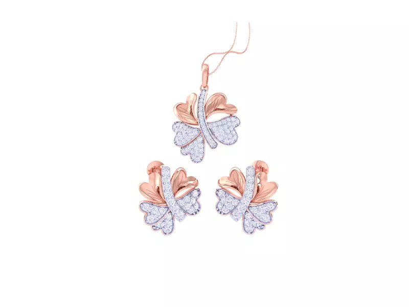 Earring Pendant Set 3dm STL OBJ FBX Renders Details 3D print model_0