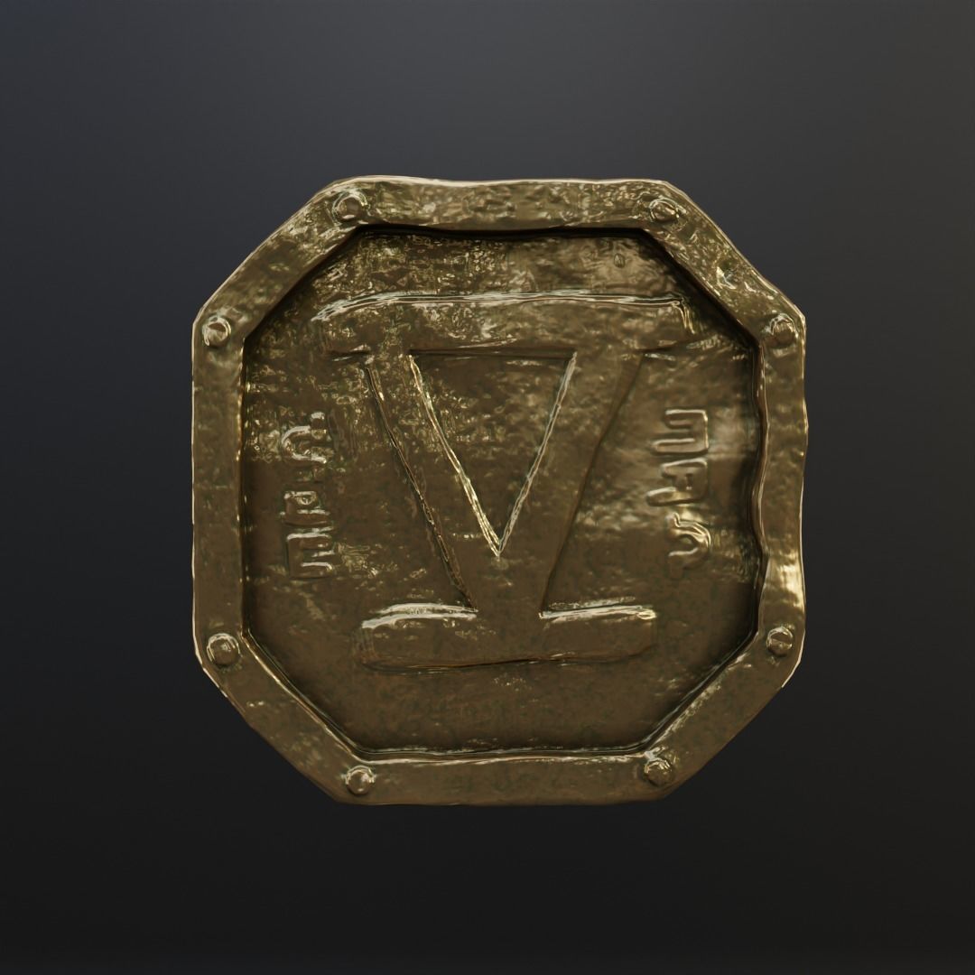 Bas Relief Coin Free low-poly 3D model_1