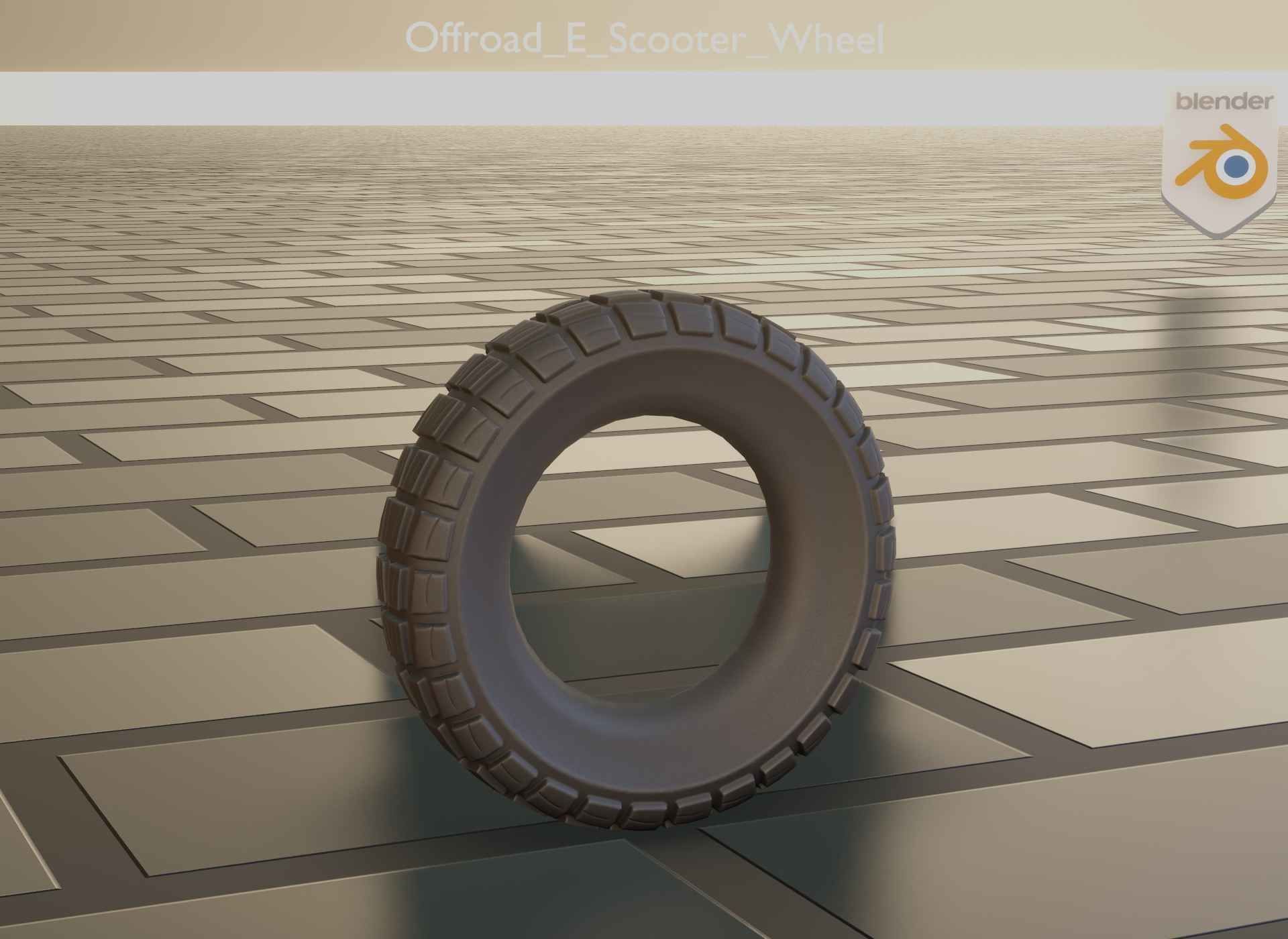  Low-Poly Offroad E-Scooter Wheel Low-poly 3D model_71