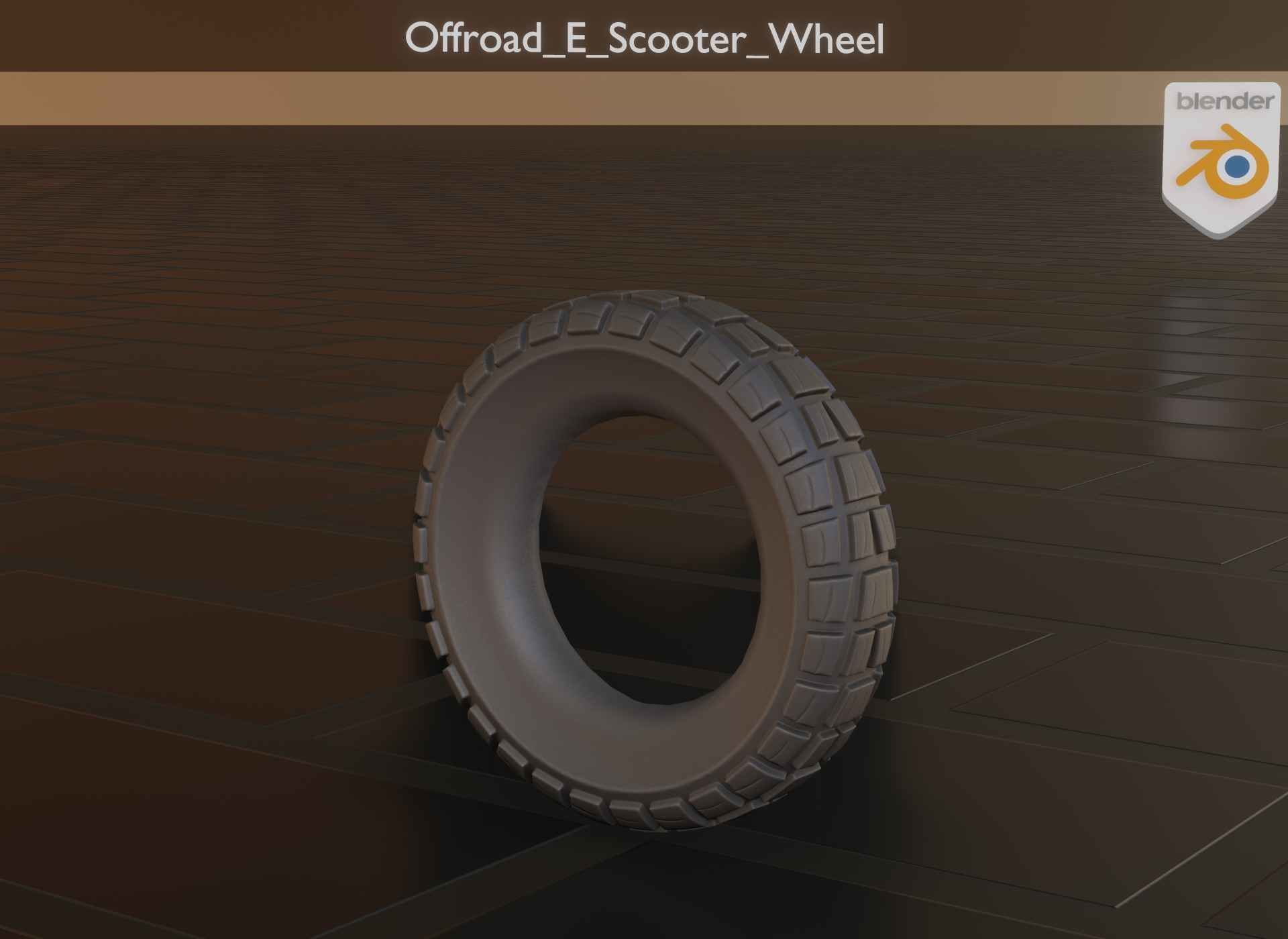  Low-Poly Offroad E-Scooter Wheel Low-poly 3D model_57