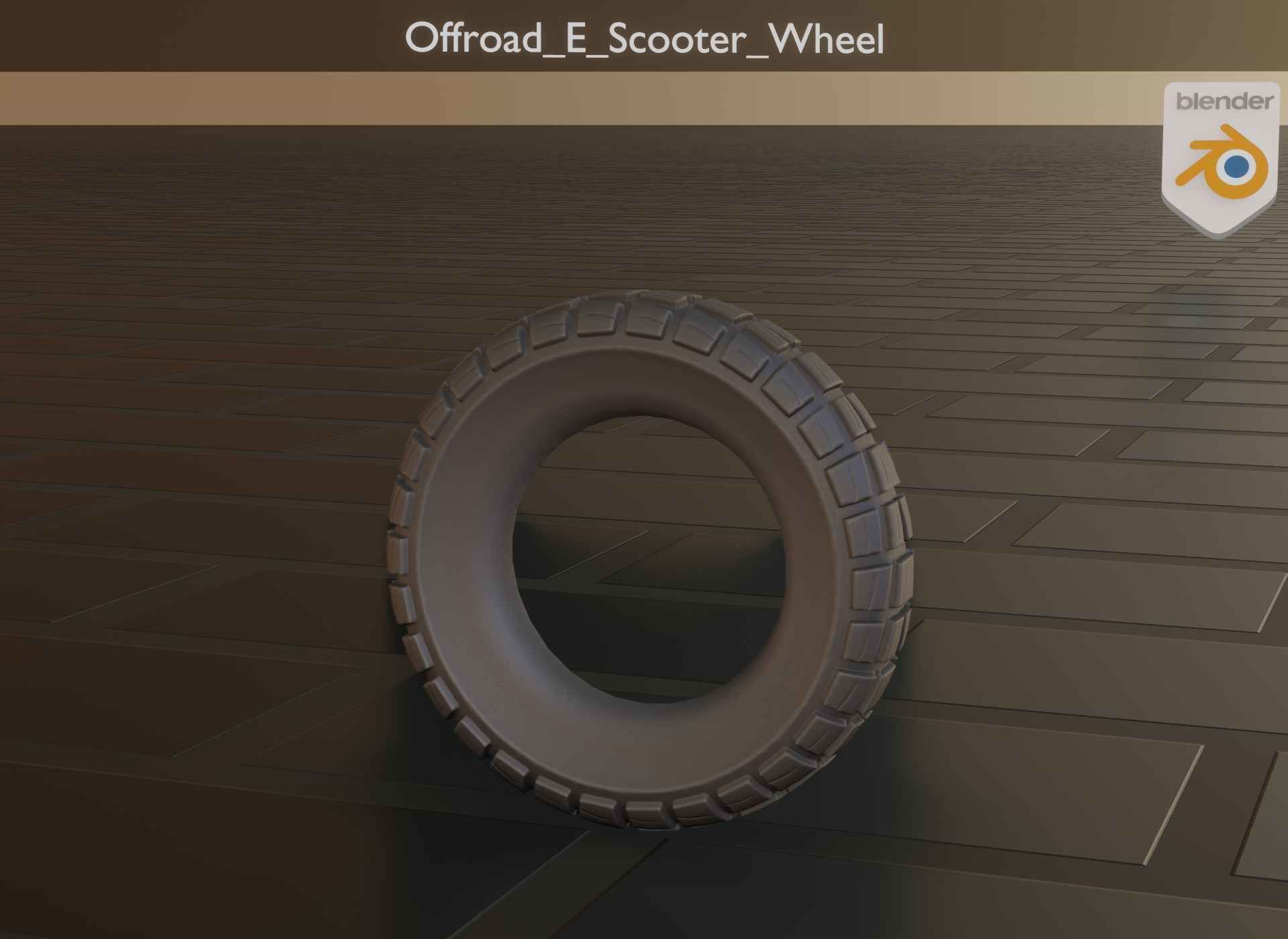  Low-Poly Offroad E-Scooter Wheel Low-poly 3D model_61