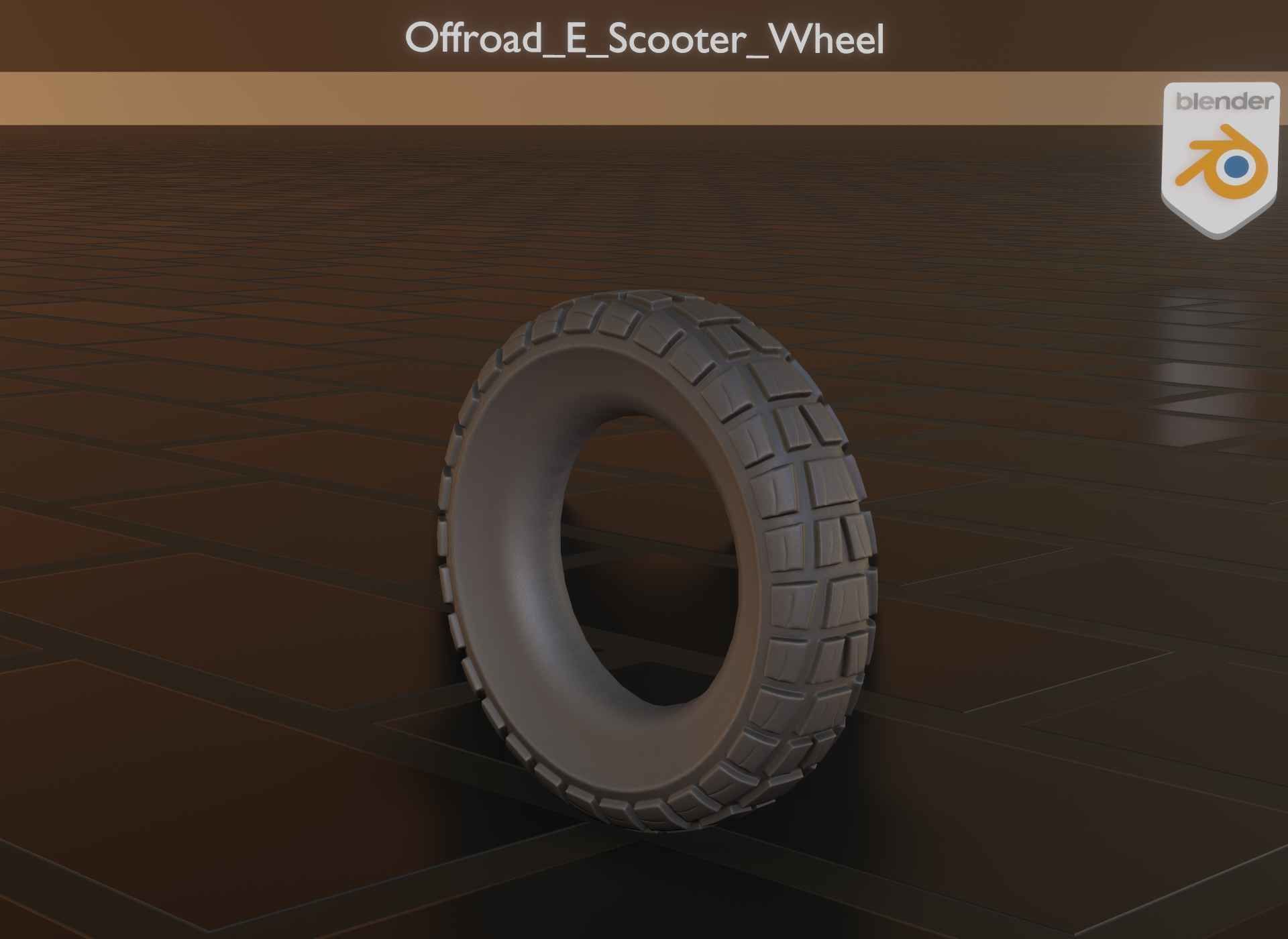  Low-Poly Offroad E-Scooter Wheel Low-poly 3D model_55