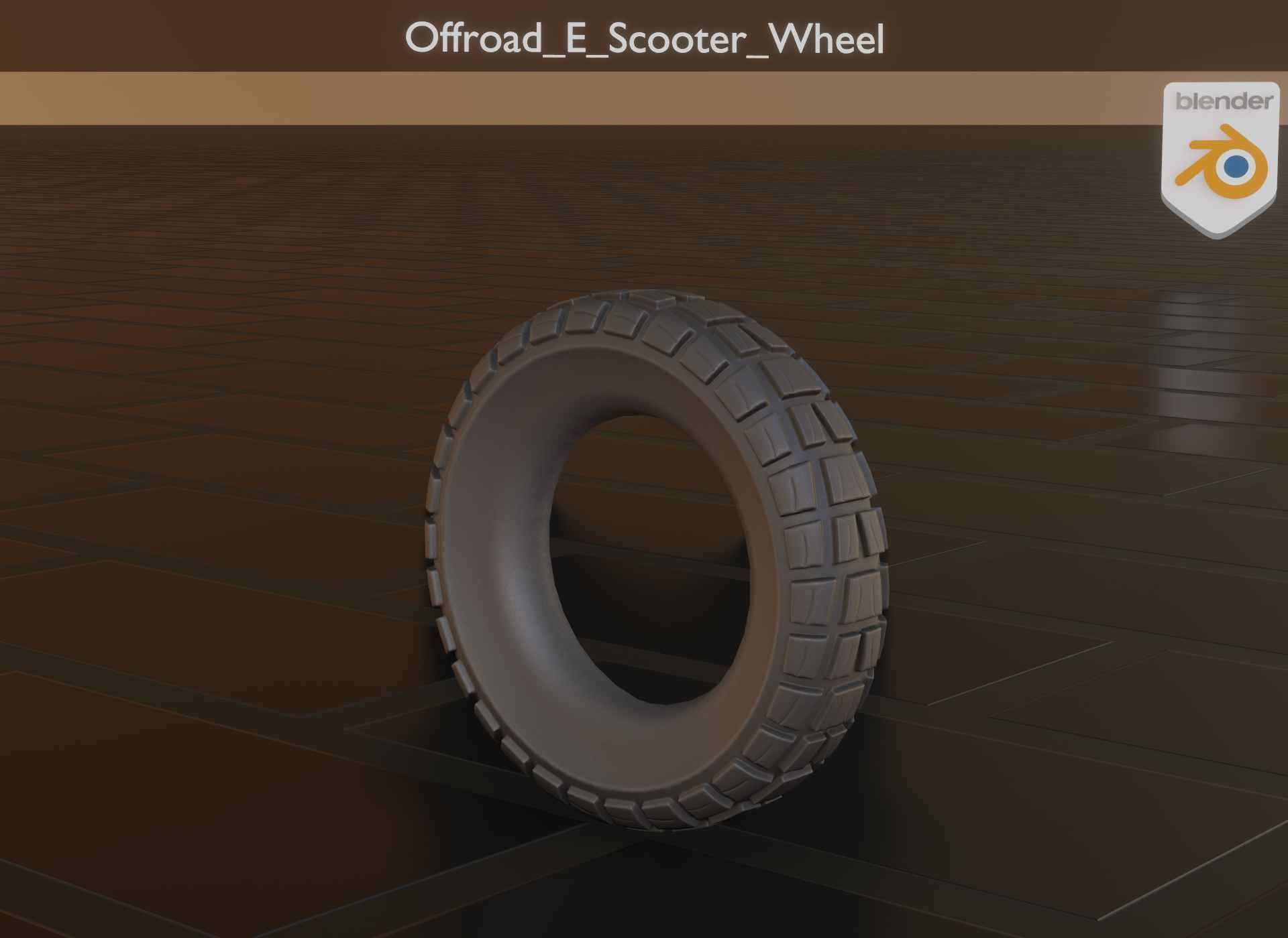 Low-Poly Offroad E-Scooter Wheel Low-poly 3D model_56