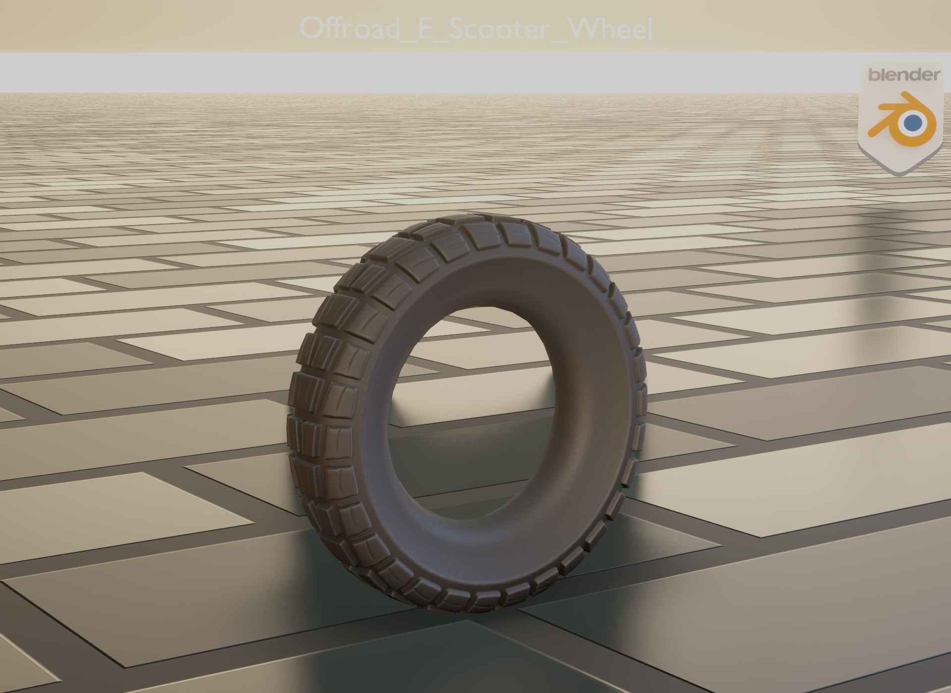  Low-Poly Offroad E-Scooter Wheel Low-poly 3D model_73