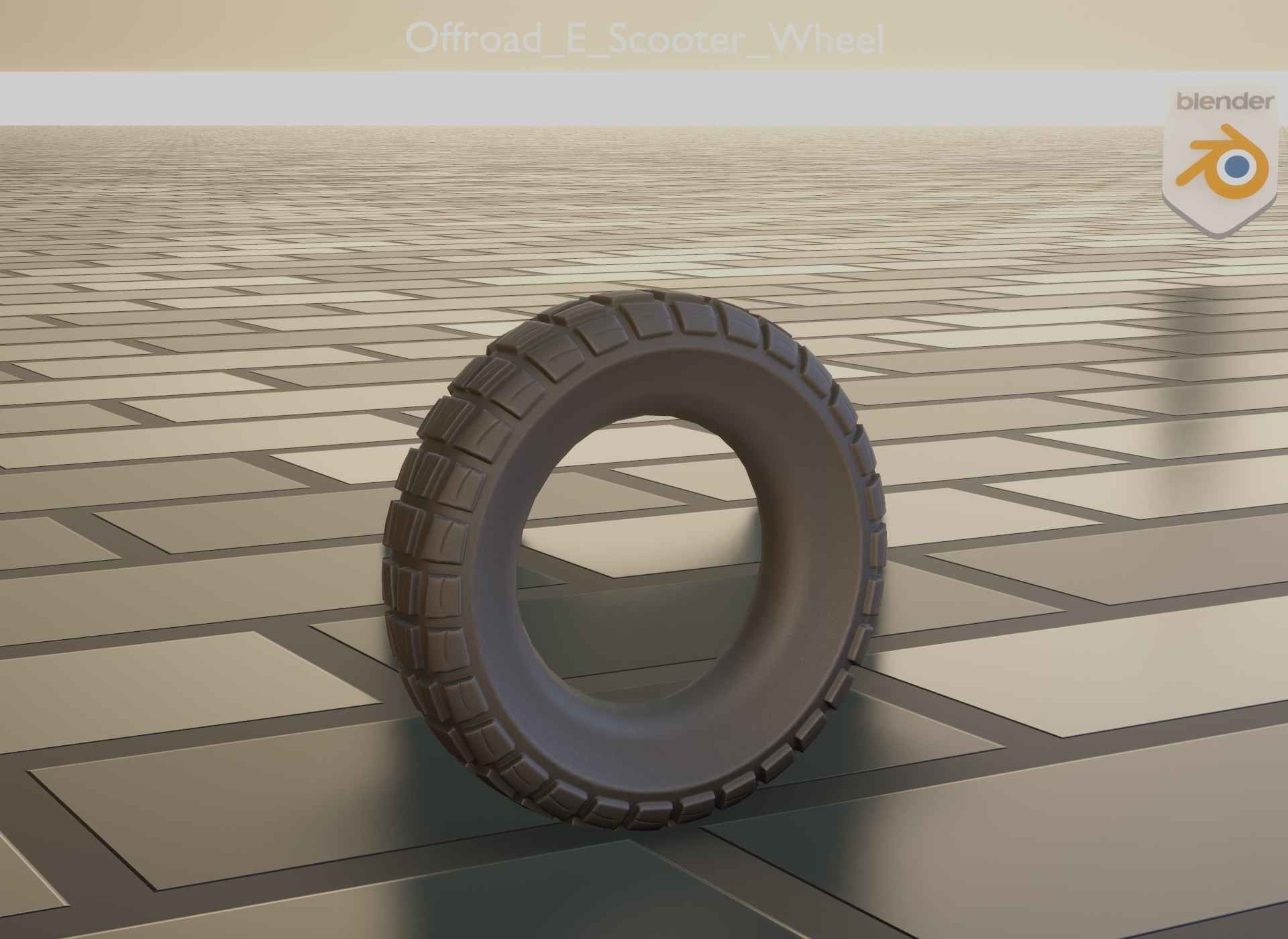  Low-Poly Offroad E-Scooter Wheel Low-poly 3D model_72