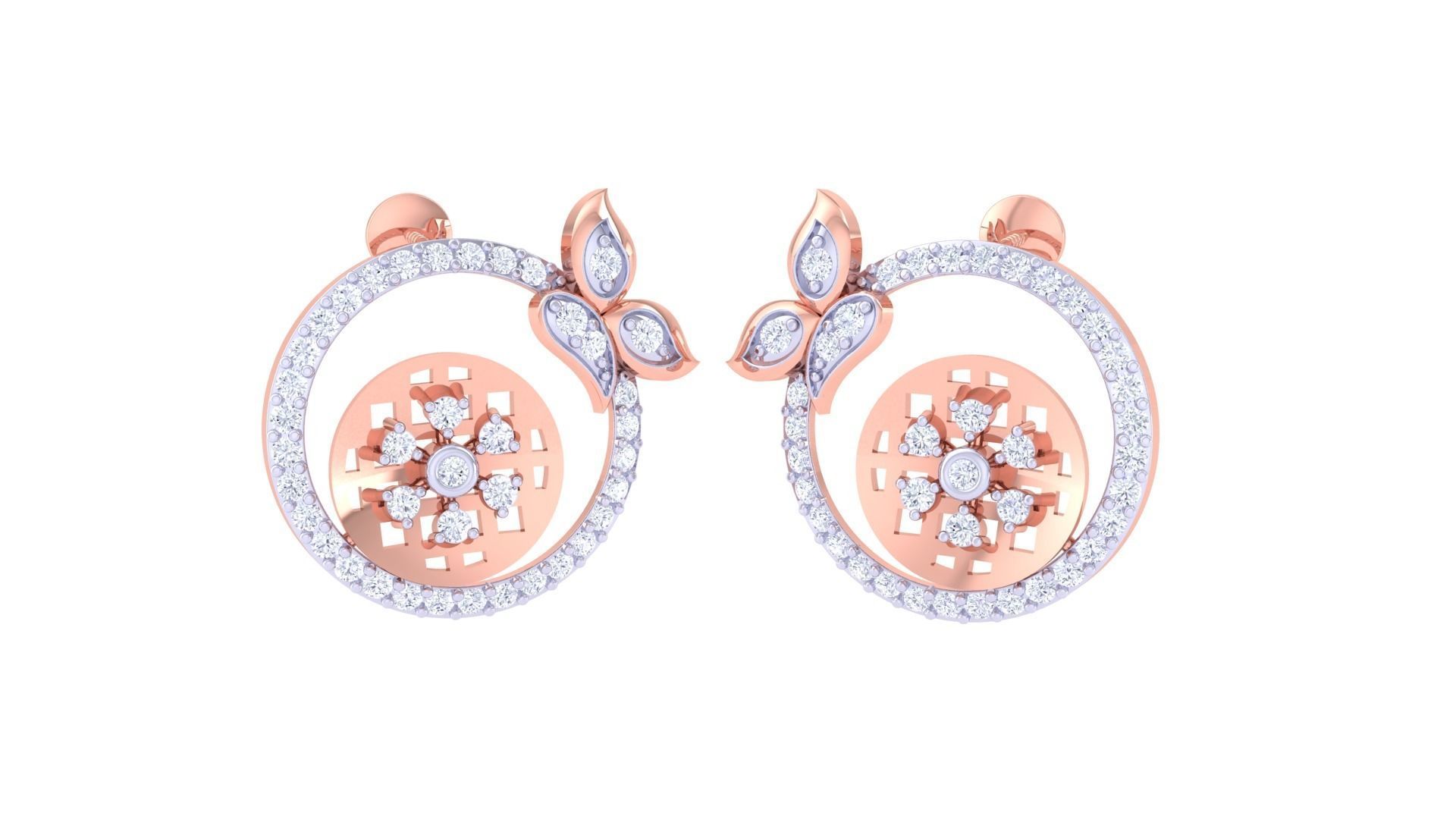 Earring Pendant Set 3dm STL OBJ FBX Renders Details 3D print model_7