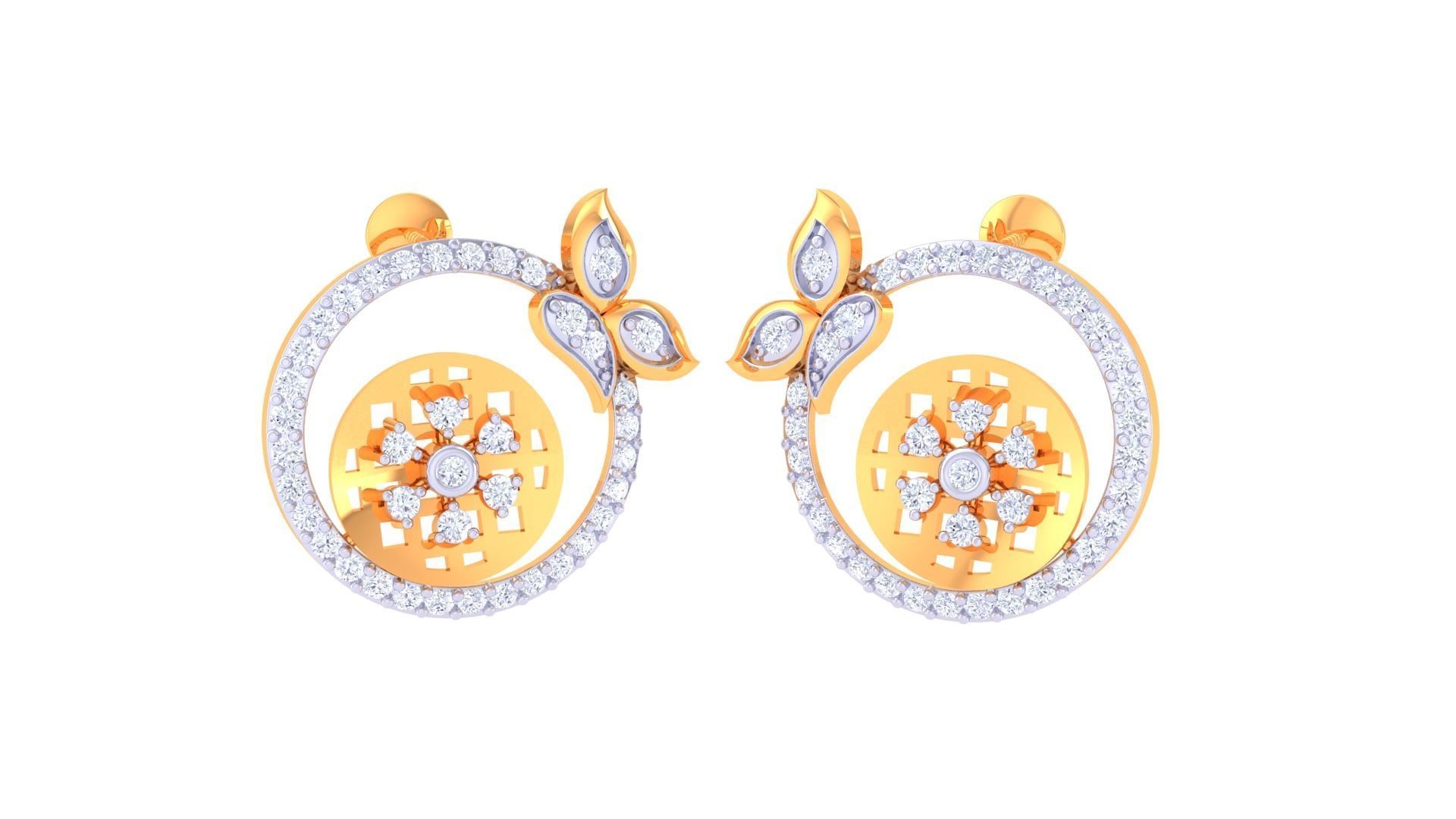 Earring Pendant Set 3dm STL OBJ FBX Renders Details 3D print model_3