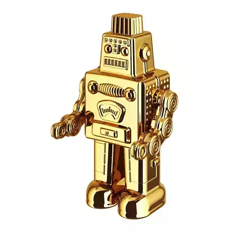 My Robot Gold Decorative Object by Seletti 3D model