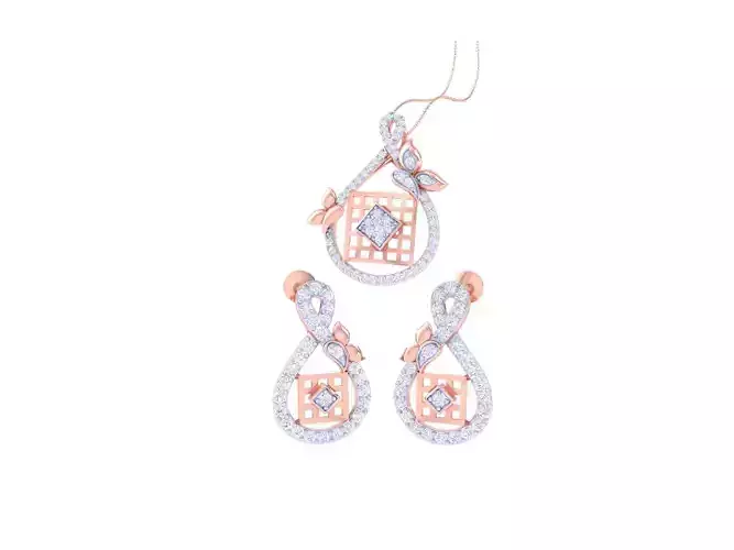 Earring Pendant Set 3dm STL OBJ FBX Renders Details