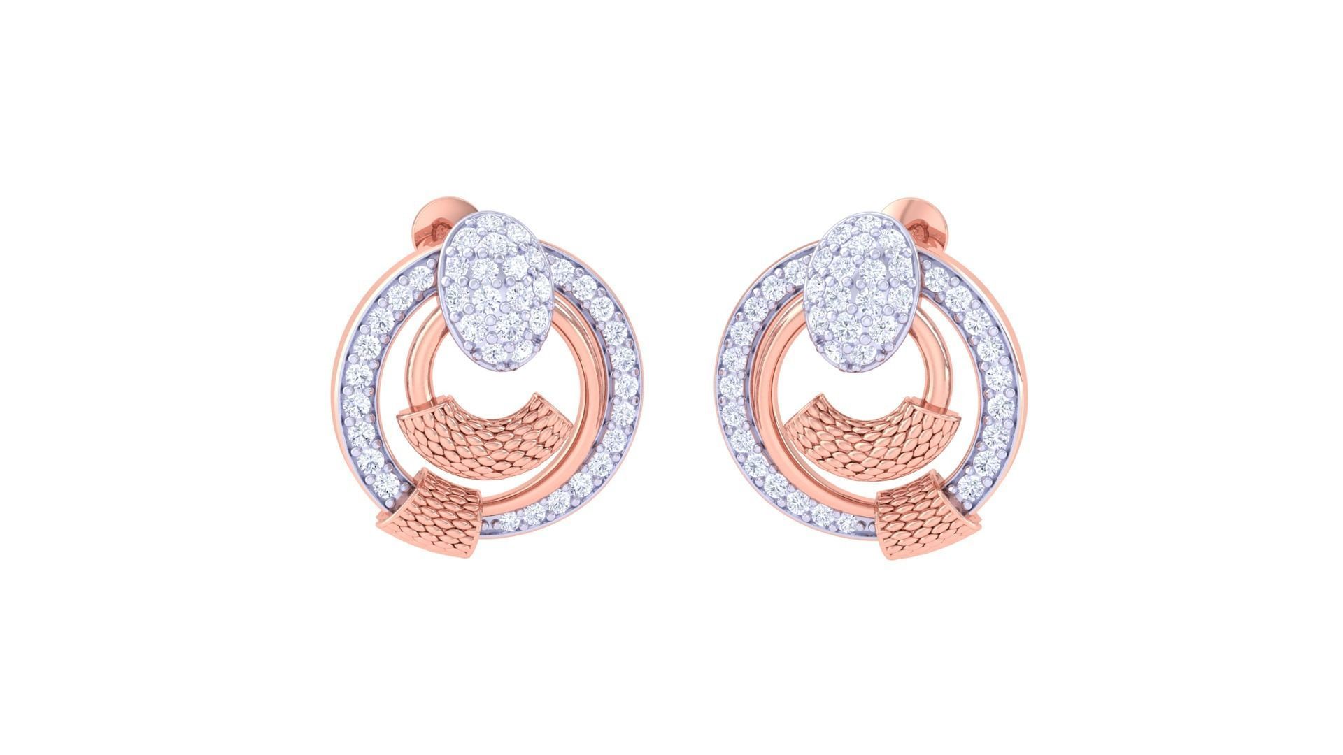 Earring Pendant Set 3dm STL OBJ FBX Renders Details 3D print model_1