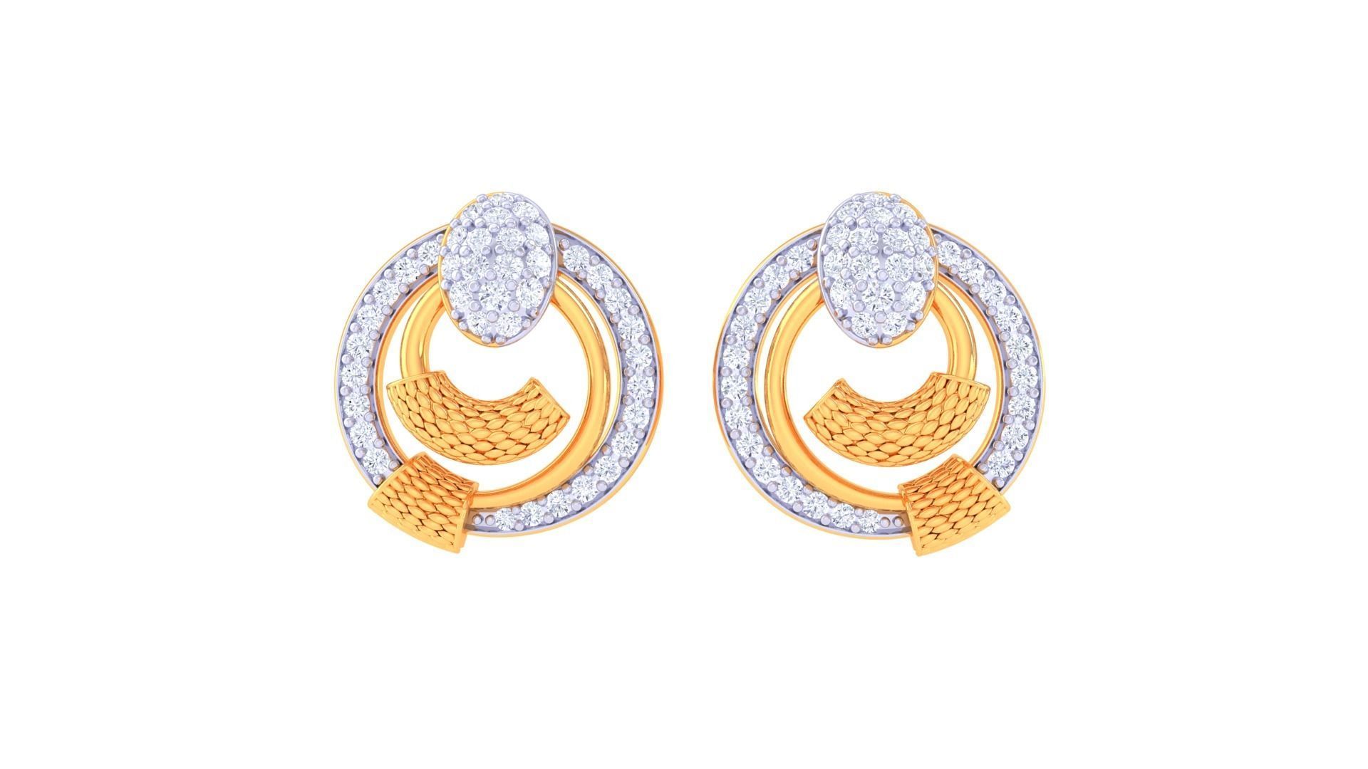 Earring Pendant Set 3dm STL OBJ FBX Renders Details 3D print model_3