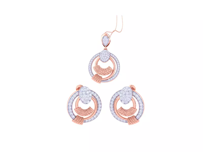 Earring Pendant Set 3dm STL OBJ FBX Renders Details 3D print model_0
