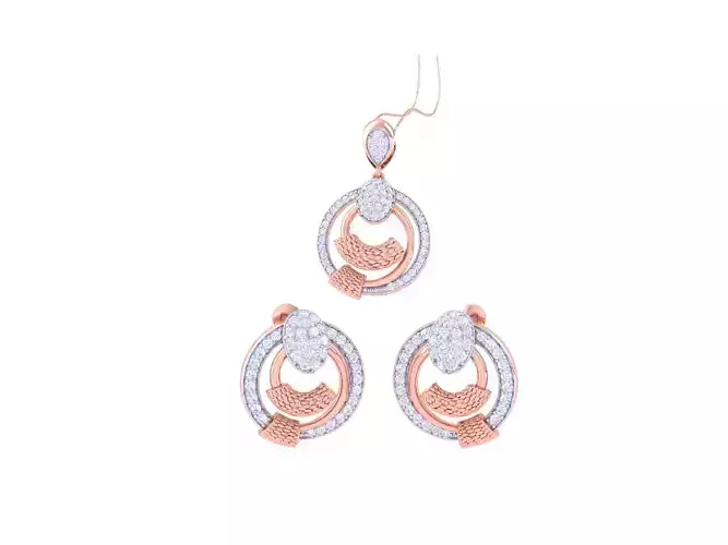 Earring Pendant Set 3dm STL OBJ FBX Renders Details