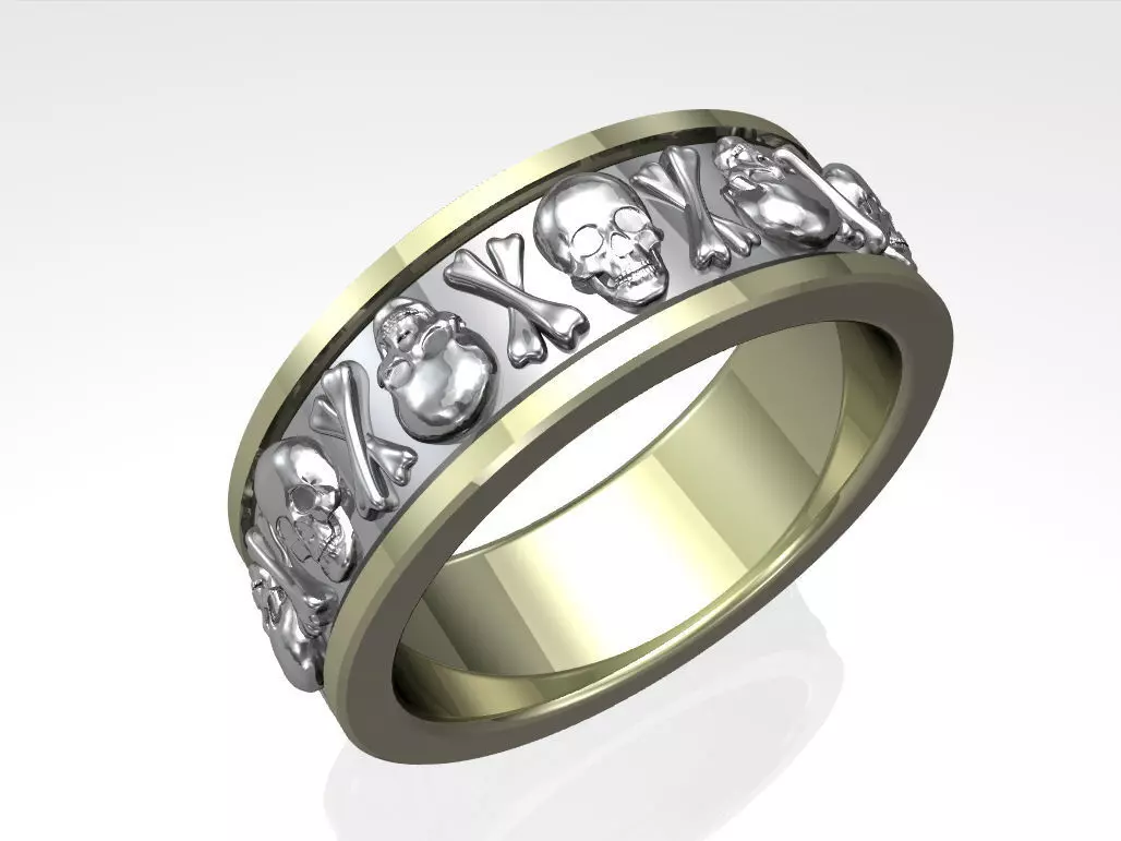 Skulls and bones band 3D print model_0