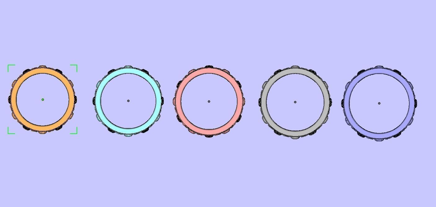 Skulls and bones band 3D print model_3