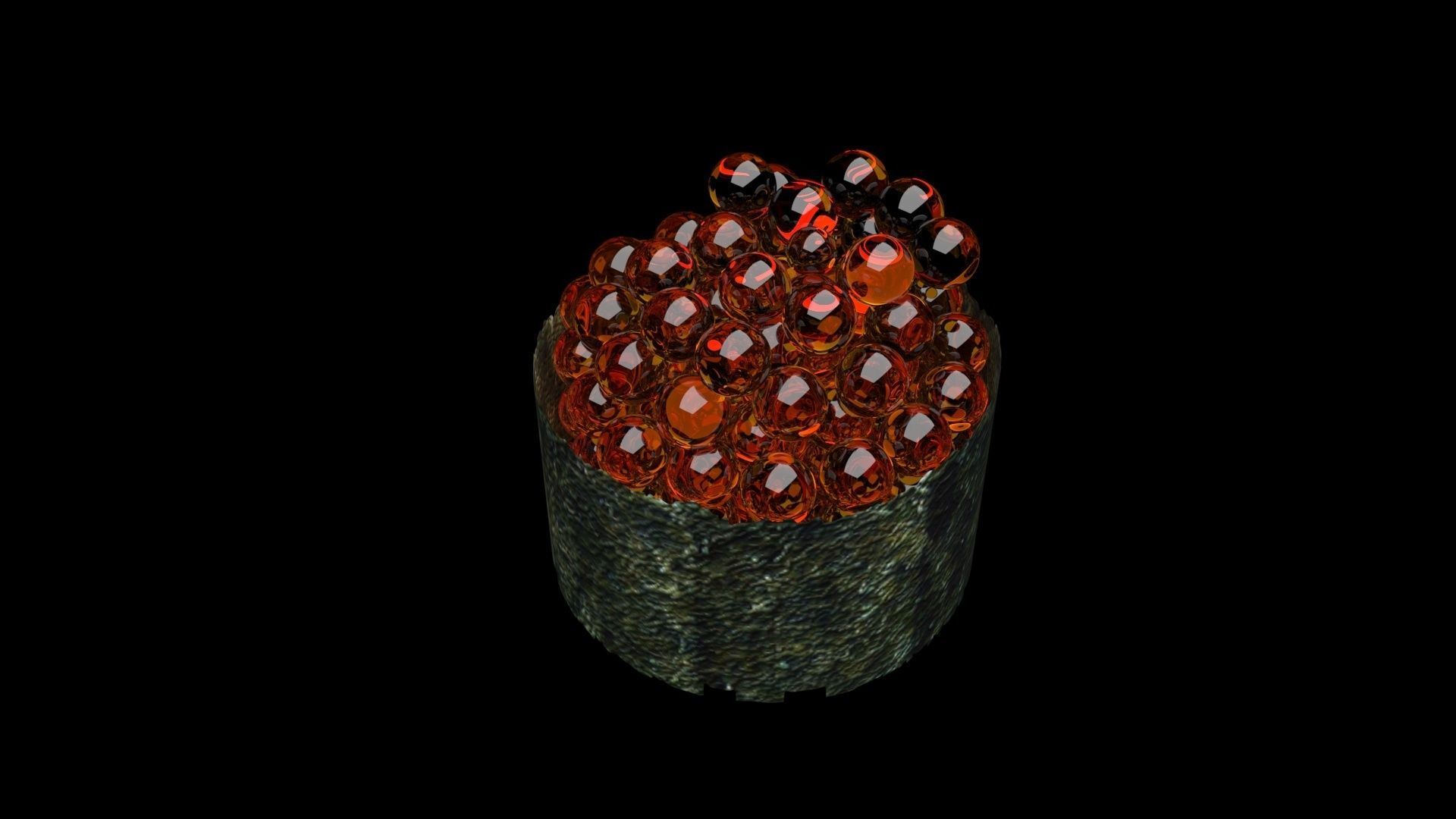 Ikura Sushi 3D model_6