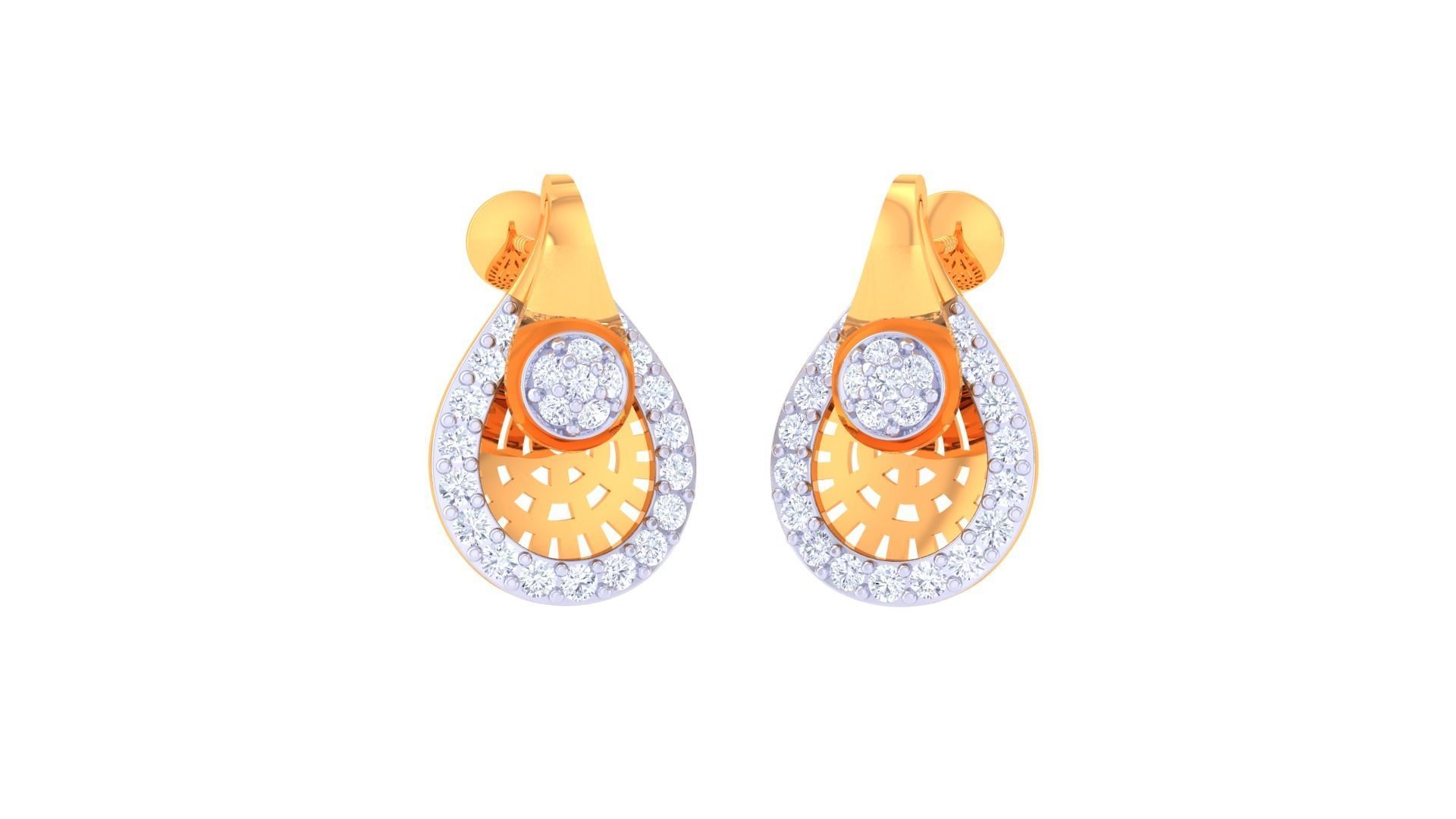 Earring Pendant Set 3dm STL OBJ FBX Renders Details 3D print model_2